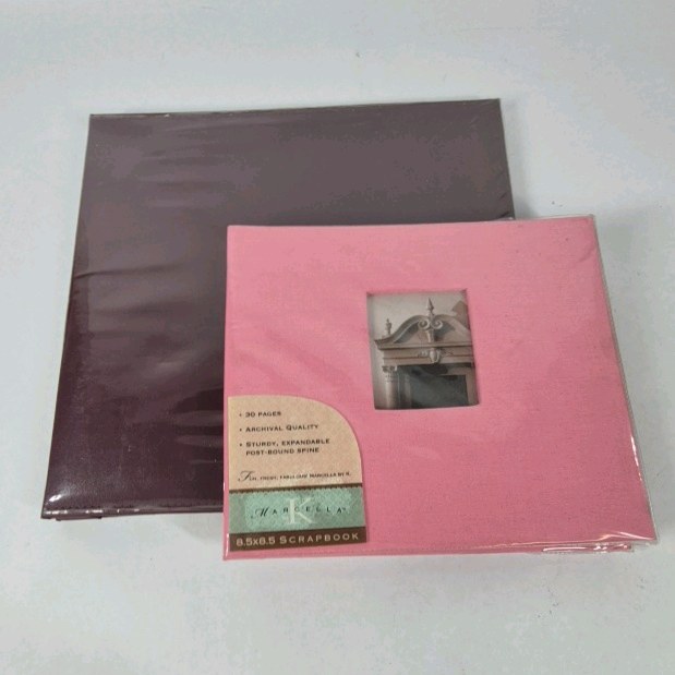 2 Scrapbook Photo Albums Top Loading Pages Memories Books