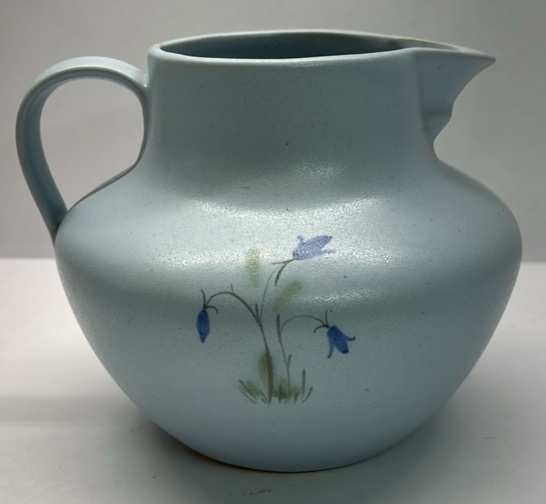 Vintage Stangl Pottery Blue Floral Pitcher Jug USA
