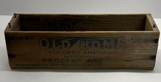 Vintage Old Homestead Wooden Produce Crate Advertising Box