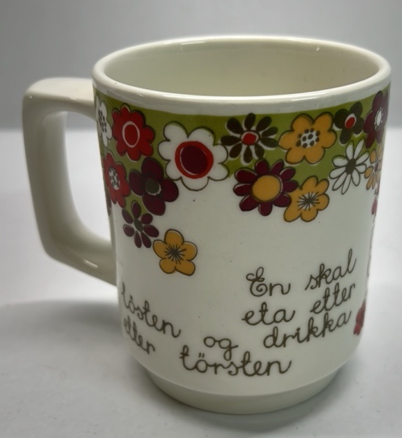 Figgjo Flint Turi Design Folklore Coffee Mug Norway Floral Scandinavian Cup