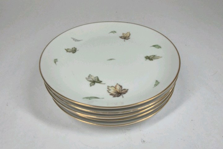 Harmony House China Dessert Plates Floral Gold Trim Porcelain Tableware