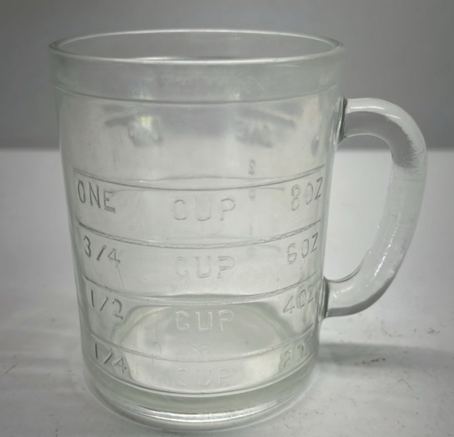 Glass Measuring Cup Clear Kitchen Measuring Jug Embossed Cup Ounce Markings