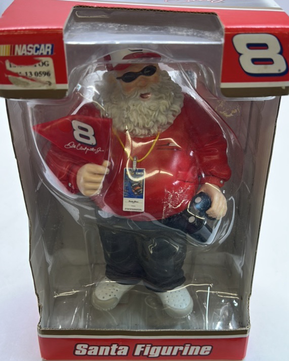 Dale Earnhardt Jr #8 NASCAR Santa Figurine Racing Christmas Collectible