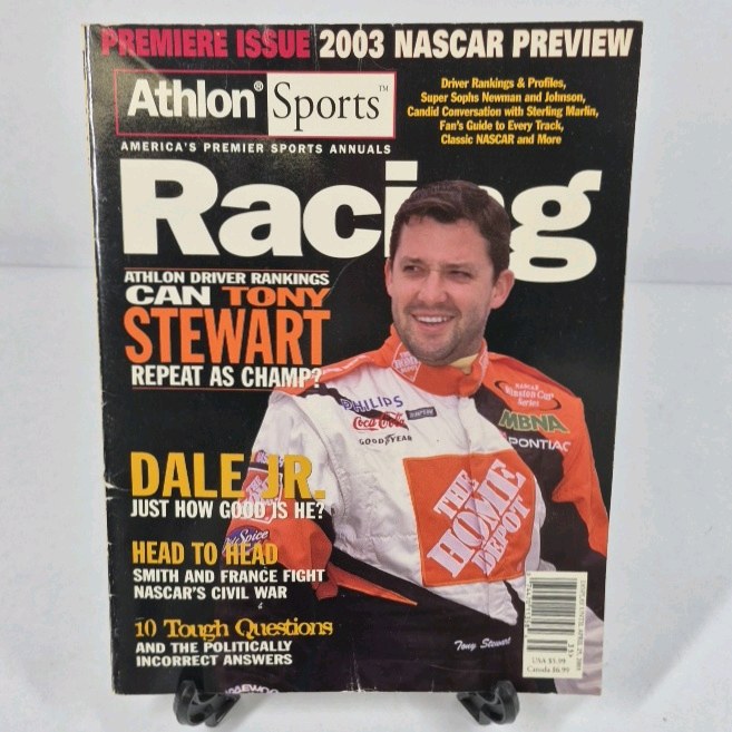 Athlon Sports Racing Magazine 2003 NASCAR Preview Tony Stewart Dale Earnhardt Jr