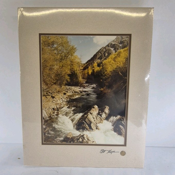 Art Gore Signed Photograph Mountain Stream Landscape Framed Print Colorado