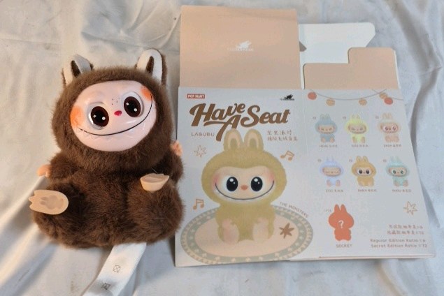 Pop Mart Labubu Have A Seat Plush Brown Bunny Monster Figure w Box