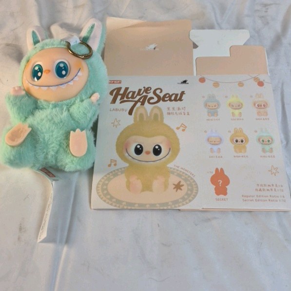 Pop Mart Labubu Have A Seat Plush Mint Green Bunny Monster Figure w Box