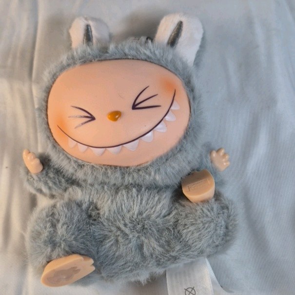 Pop Mart Labubu Have A Seat Plush Gray Bunny Monster Figure
