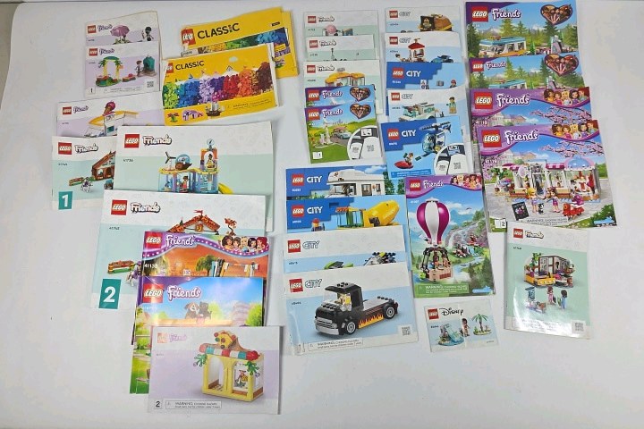 LEGO Instruction Manual Lot City Friends Disney Classic Mixed Sets