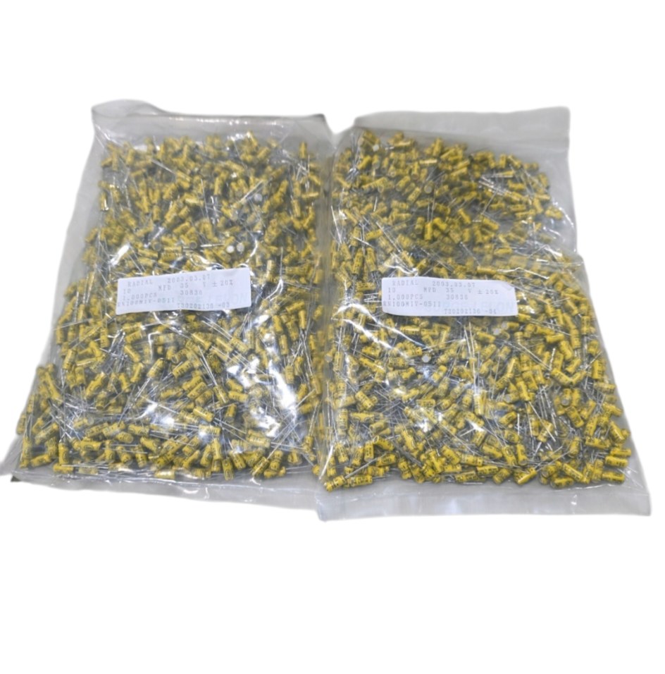 NOS Surplus Radial Capacitors RN100M1V-0511 10uF 35V �20% - 2,000 Pcs