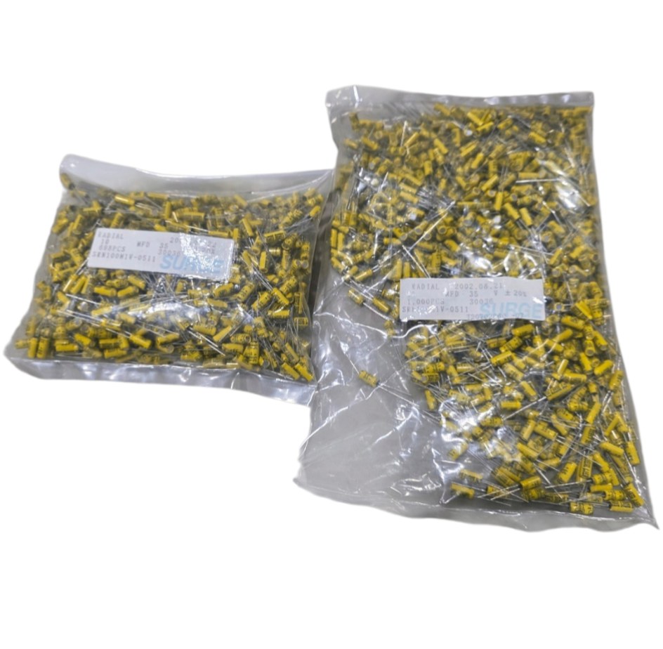 NOS Surplus Radial Capacitors SRN100M1V-0511 10uF 35V �20% - 1,698 Pcs