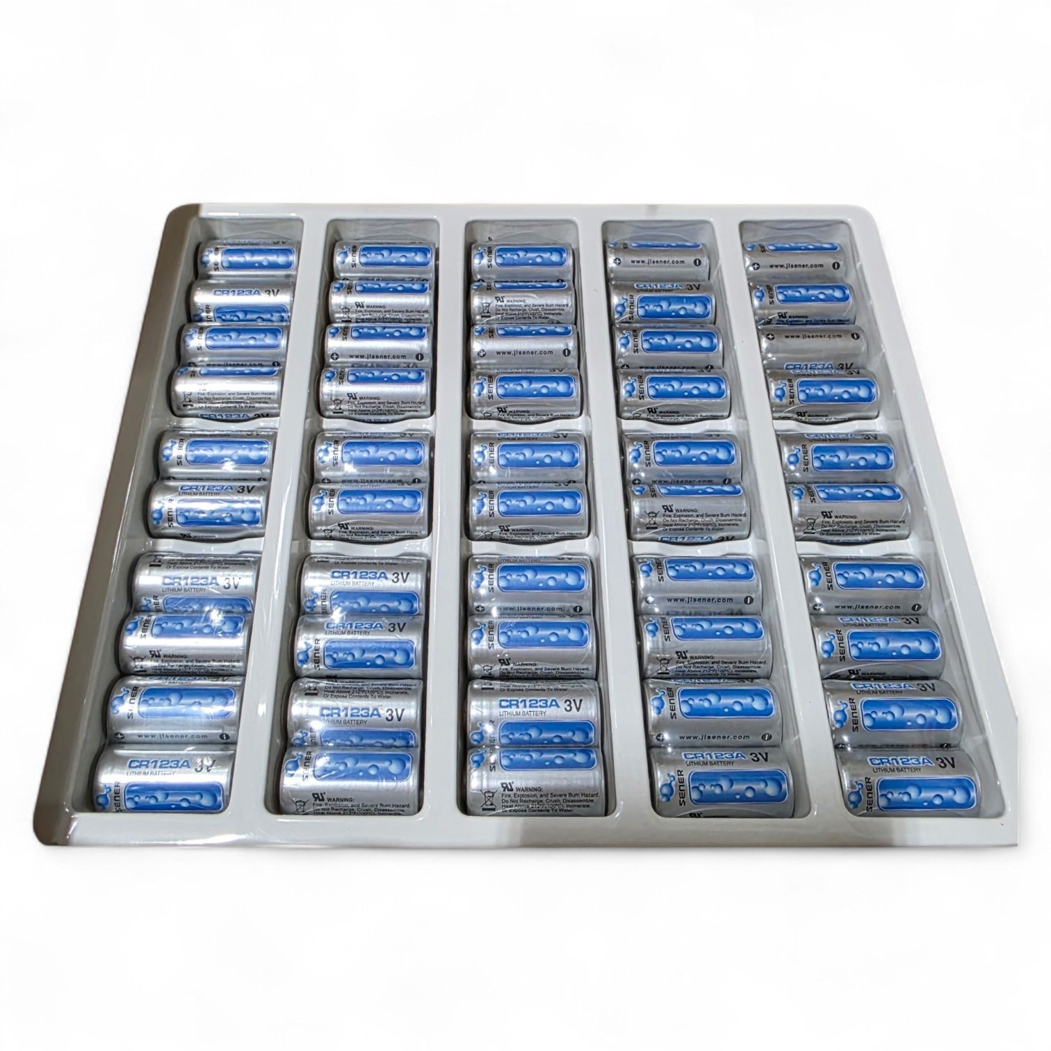 NOS 125 Pc Sener CR123A 3V Lithium Batteries - Bulk Battery Lot - PN SCR17335A719