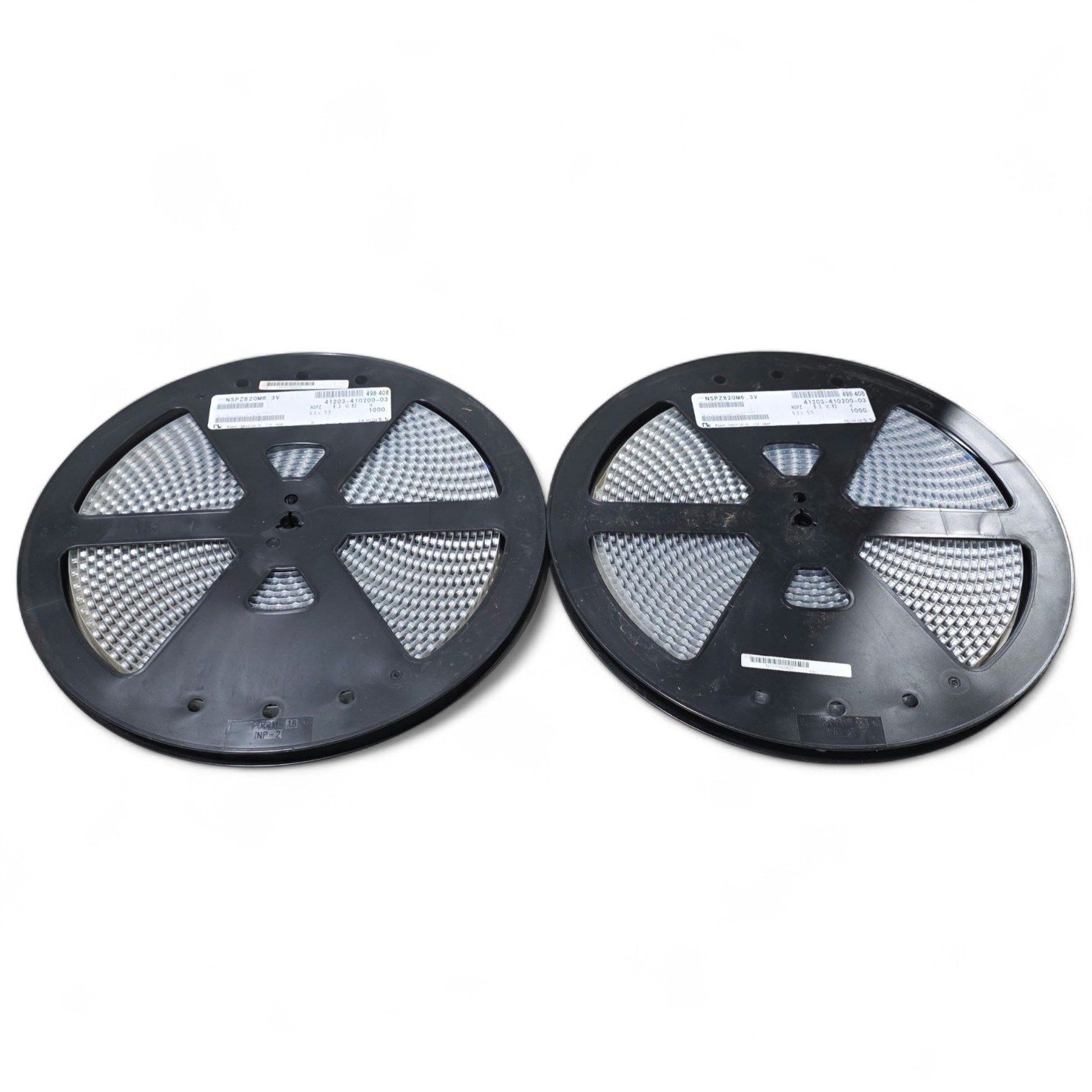 2 Reels NOS Surplus Nippon NSPZ820M6.3V Capacitors 6.3V 82uF 6.3x5.5 SMD - 1,000 Per Reel