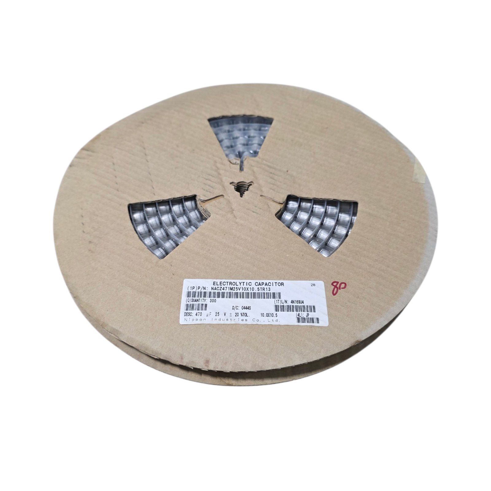 NOS Surplus Nippon NACZ471M25V10X10.5TR13 SMD Electrolytic Capacitors 470uF 25V 10x10.5 - Qty 300