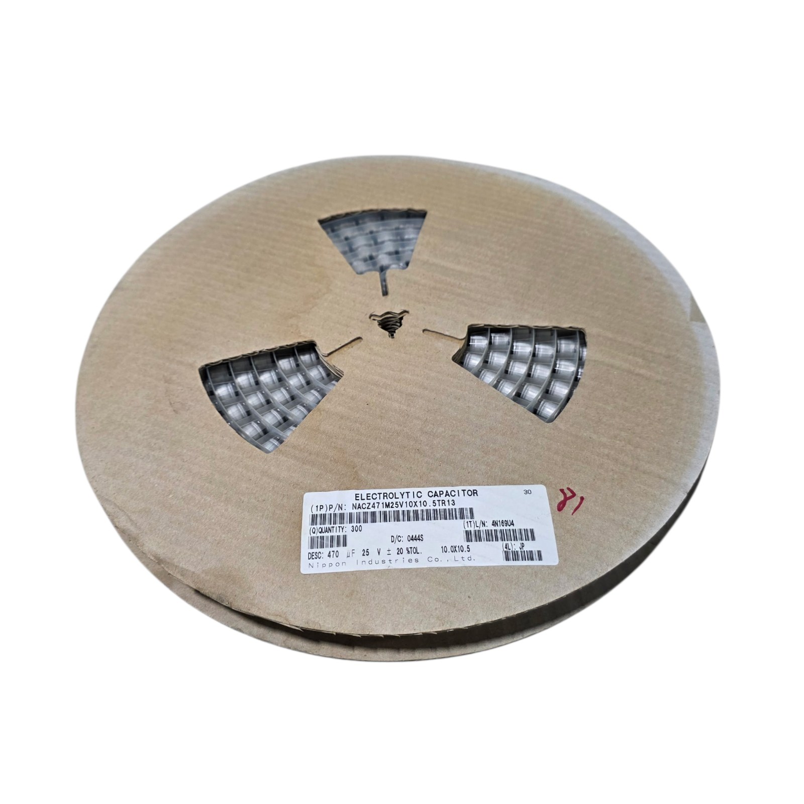 NOS Surplus Nippon NACZ471M25V10X10.5TR13 SMD Electrolytic Capacitors 470uF 25V 10x10.5 - Qty 300