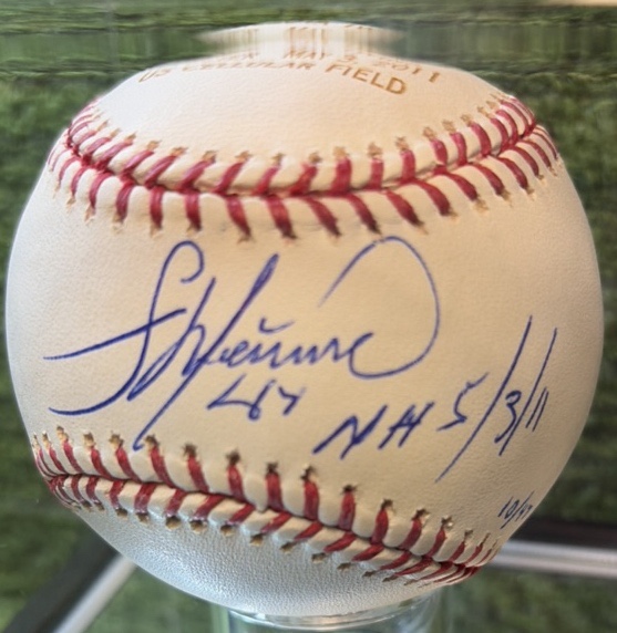 Francisco Liriano number 47 Minnesota Twins no hitter May 3, 2011 US Cellular Field Autographed and Inscribed NH  1047 wCOA