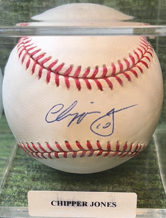 Chipper Jones Autographed Baseball, Atlanta Braves, MLB Rawlings Official Ball
