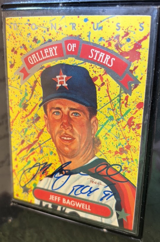 JEFF BAGWELL 1992 DONRUSS GALLERY OF STARS Rookie Of The Year Autograph Astros