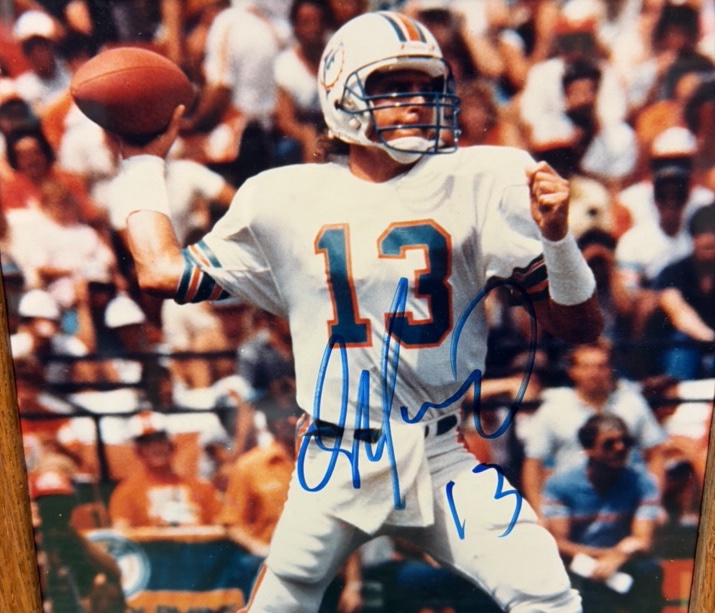 Dan Marino Autographed Framed Photo 10.5 x 12.5  Miami Dolphins wCOA