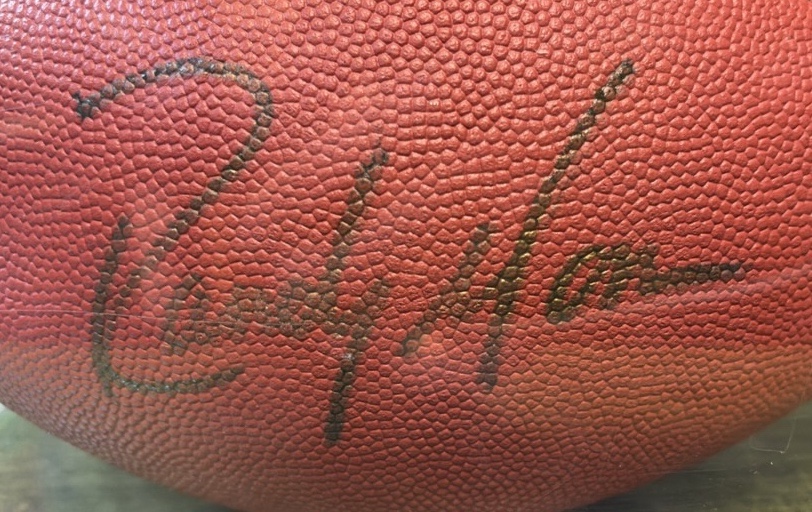 Randy Moss Autographed Football- Minnesota Vikings- W/ COA!