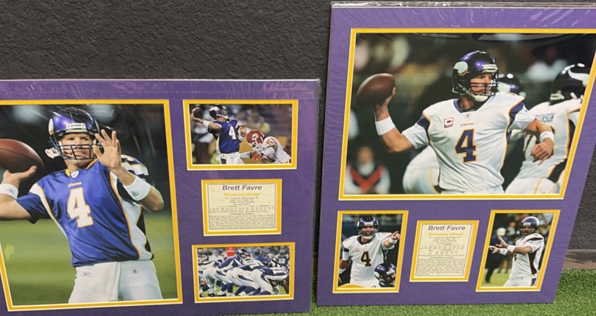 MINNESOTA VIKINGS Matted Art of BRETT FAVRE 16 x 20