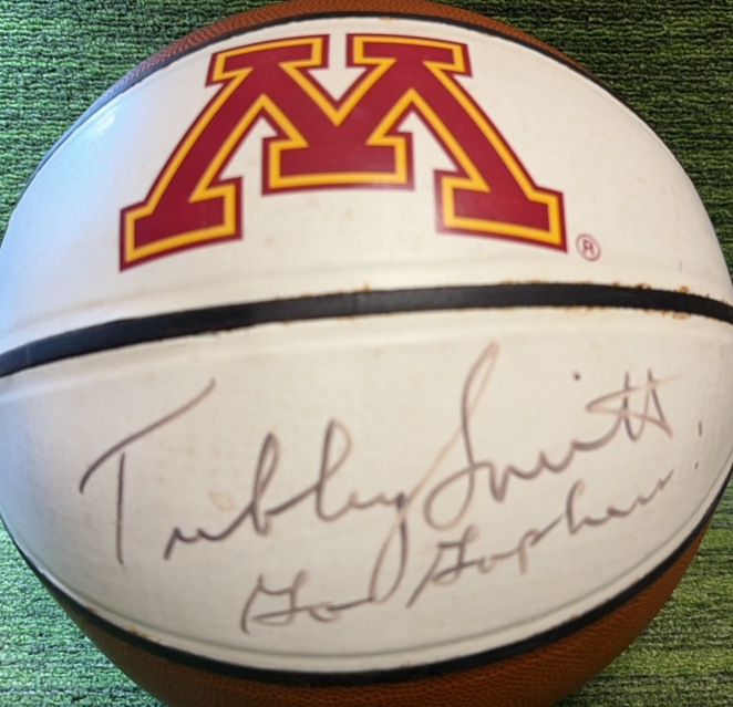 Tubby Smith Golden Gophers Head Coach AUTOGRAPHED Basketball & Inscribed Go Gophers  University of Minnesota