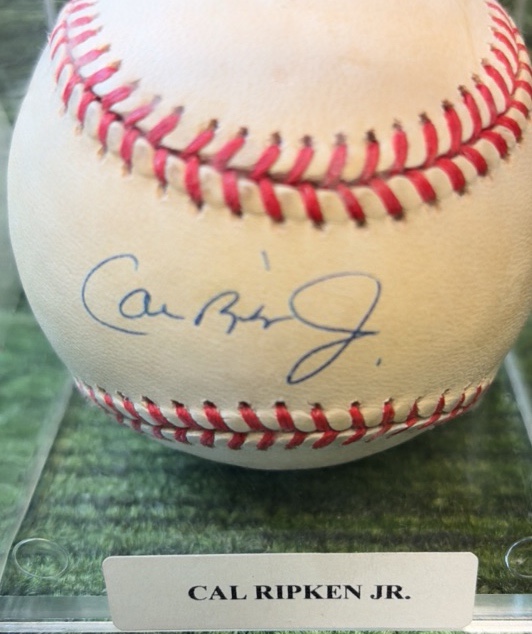 Cal Ripken Jr Autographed Baseball- HOF - IRON MAN