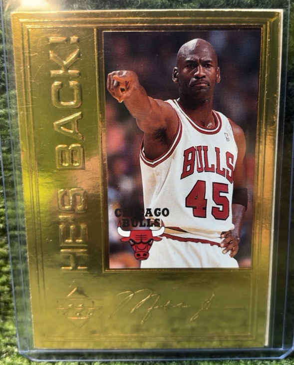 1997 Upper Deck Michael Jordan 22kt Gold Hes Back 10,000 Chicago Bull