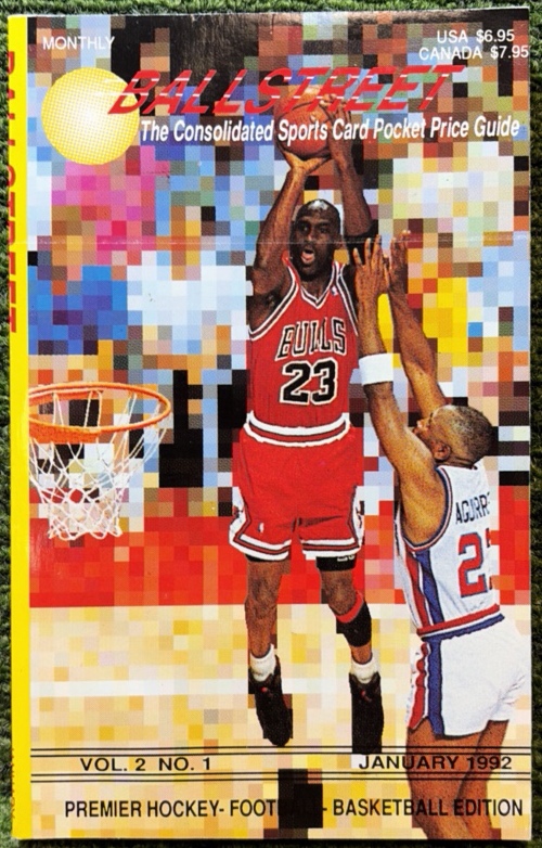 BallStreet Price Guide Jan 1992 Vol 2 No 1 MICHAEL JORDAN w Uncut Cards