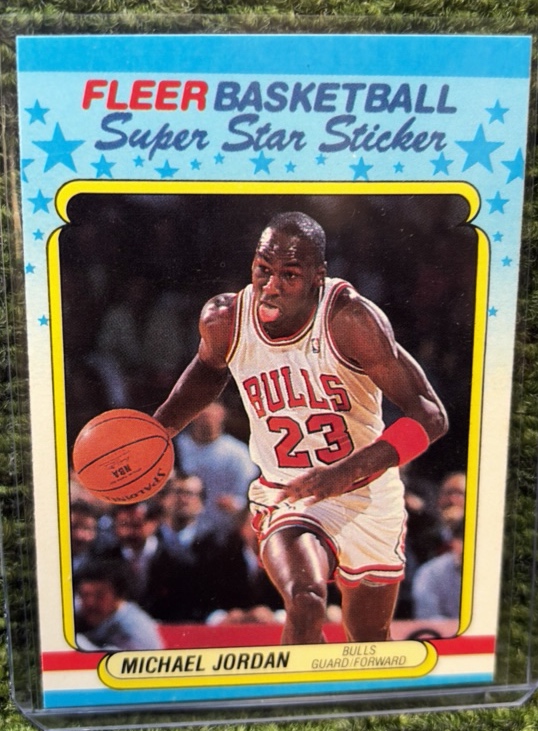 Fleer 1988-89 Superstar Sticker Michael Jordan #7 Chicago Bulls