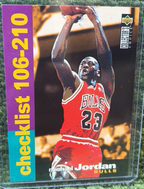 1995-96 Collectors Choice Checklist Michael Jordan #210 Chicago Bulls