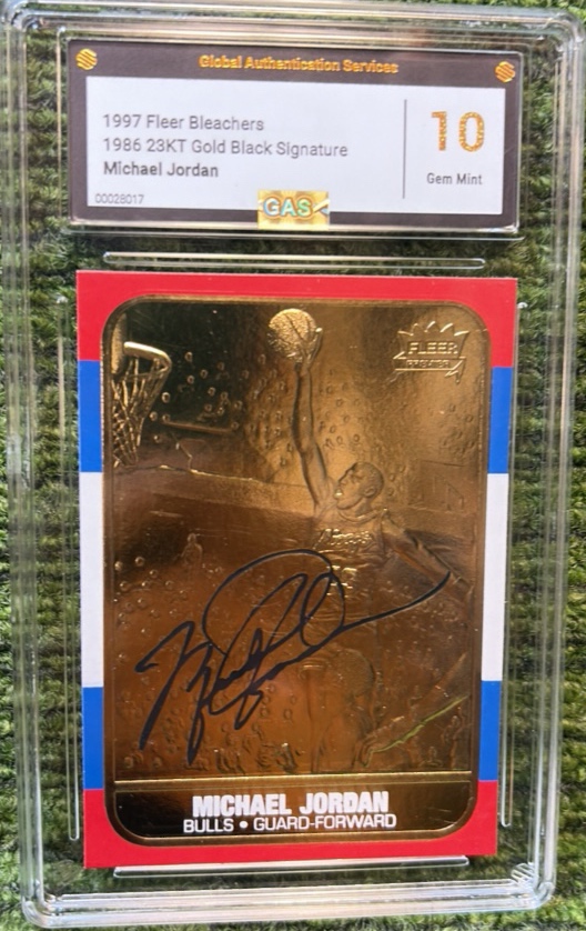 1998 Fleer 23kt Gold - 1986-87 Michael Jordan Holofoil GAS 10