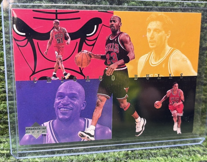 1998 Upper Deck Michael Jordan, Pippen, Rodman, Kukoc Chicago Bulls #CB10