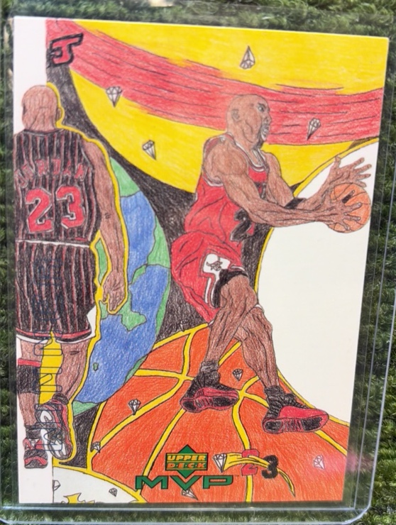 1999 Upper Deck MVP Draw Your Own Trading Card #W16 Michael Jordan HOF Bulls