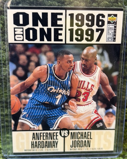 1996 UD Collectors Choice Michael Jordan Anfernee Hardaway One On One #356