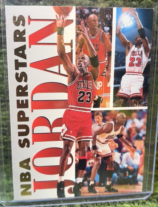 1993-94 Fleer NBA Superstars Michael Jordan #7 Chicago Bulls Insert Card