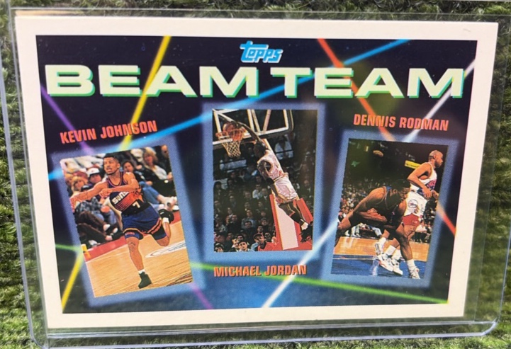 1992-93 Topps BEAM TEAM Michael Jordan Dennis Rodman Kevin Johnson #3 Card
