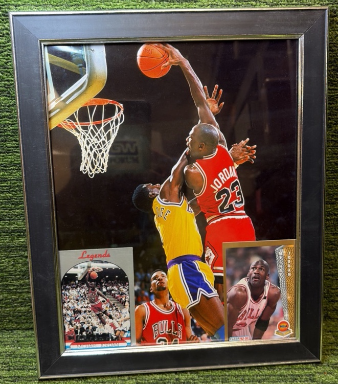 Framed Jordan ART Work Unique Piece of Curated Michael Jordans 8 x 10