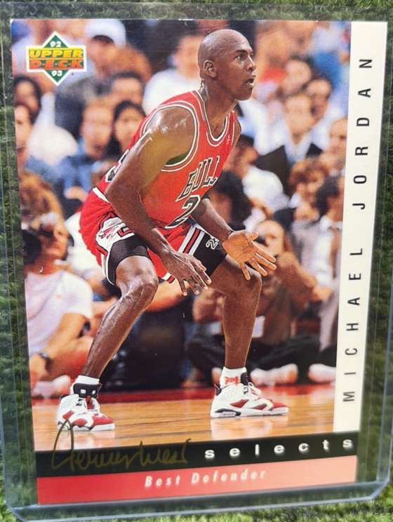 Michael Jordan 199293 Upper Deck Jerry West Selects JW4 Best Defender