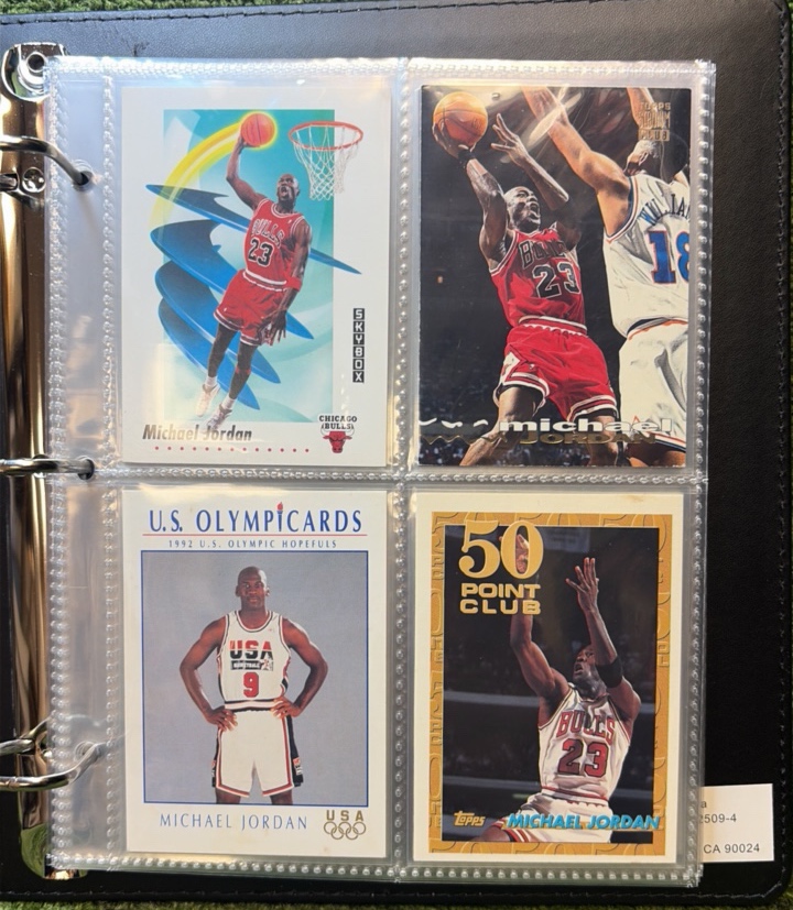 40 Card Binder of ALL JORDANS 10 Page Topps Lot- Chicago Bulls LEGEND