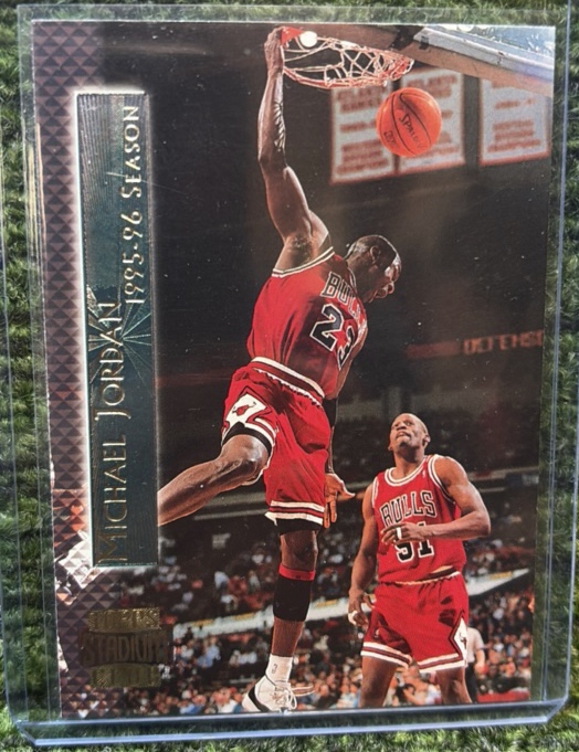 Michael Jordan 1996-97 Topps Stadium Club Shining Moments wRodman Card #SM2 Chicago