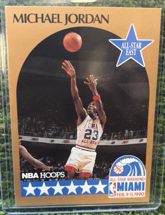 1990 NBA Hoops All-Star #5 Michael Jordan Bulls Miami Vintage 1990s NBA