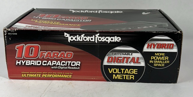 Rockford Fosgate 10 Farad Hybrid Capacitor Digital Voltage Meter Car Audio