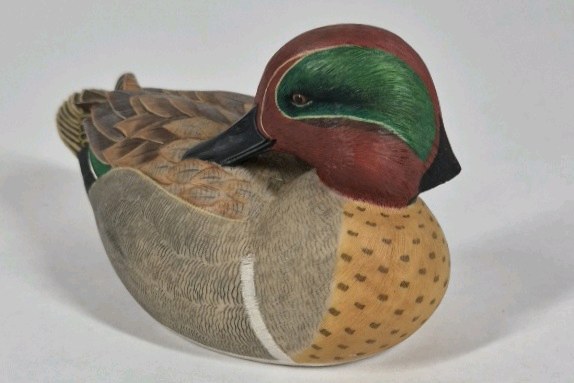 Green Winged Teal Duck Decoy George Kruth Danbury Mint North American Ducks