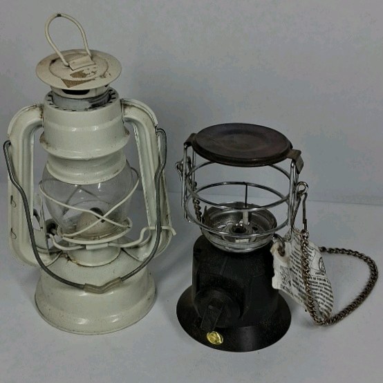 Vintage Lantern Lot Oil Kerosene Hurricane Lamp Camping Light Metal