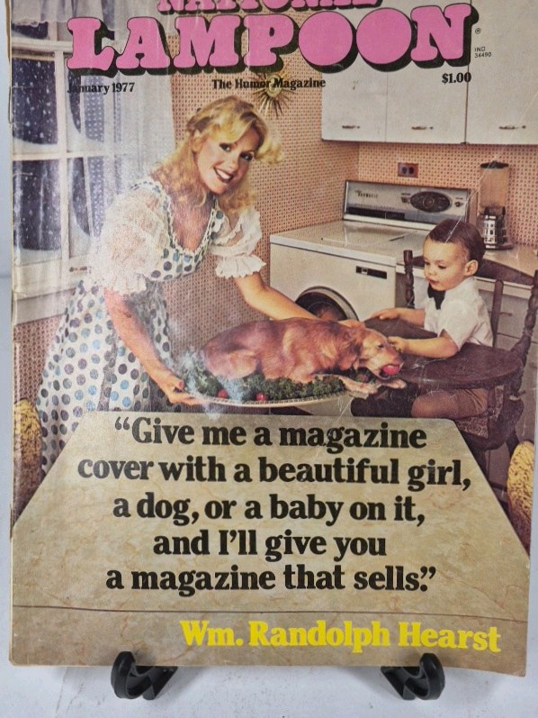 National Lampoon January 1977 Magazine Humor Satire Wm Randolph Hearst Quote Cover