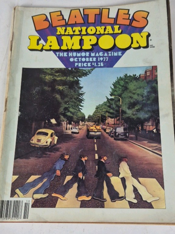 National Lampoon October 1977 Magazine Beatles Abbey Road Parody Cover Humor