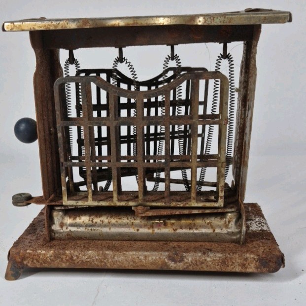 Vintage Electric Toaster Metal Wire Cage Bread Toaster