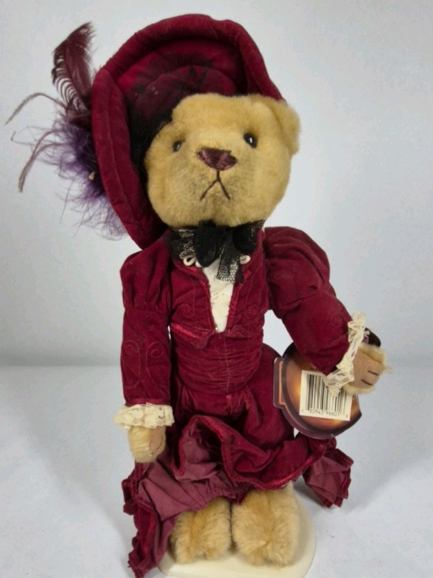 Boyds Bears Gabrielle Brass Button Bear Plush Victorian Dress