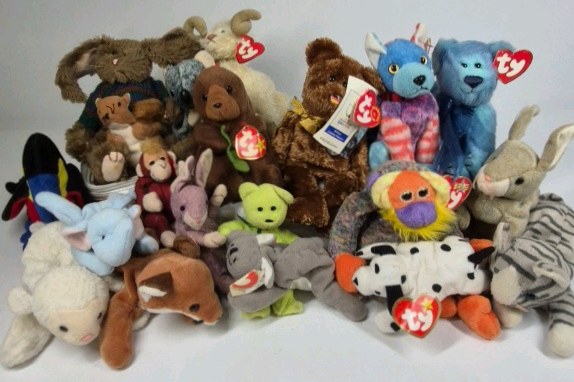 Ty Beanie Babies Plush Lot Mixed Animals Bears Dogs Elephant with Tags